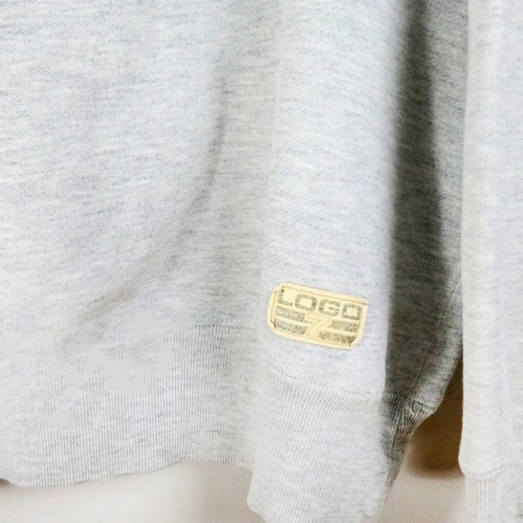 Vintage Logo 7 Georgetown University Long Sleeve Grey Sweatshirt - Picture 5 of 6
